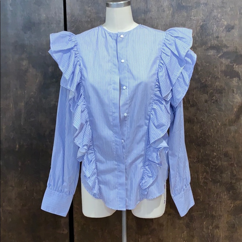 Zara Flared dragon Button down top